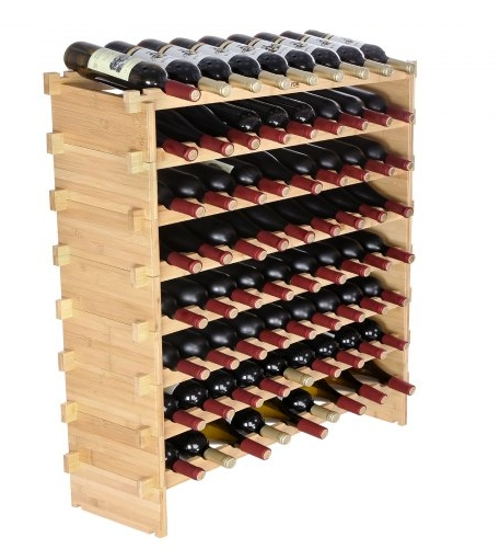 Casier à vin modulaire et empilable pour 72 bouteilles