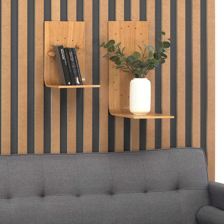 Étagère murale BRERA – Bois courbé & design modulable