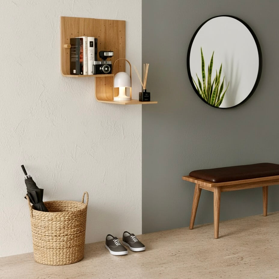 Étagère murale BRERA – Bois courbé & design modulable