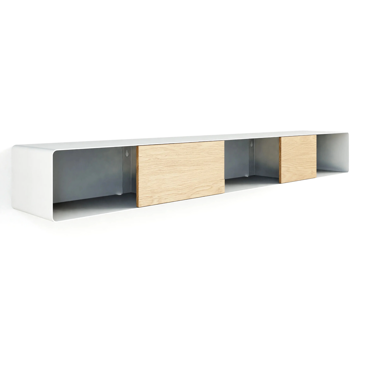 Console murale RIVA – Métal & chêne naturel-6