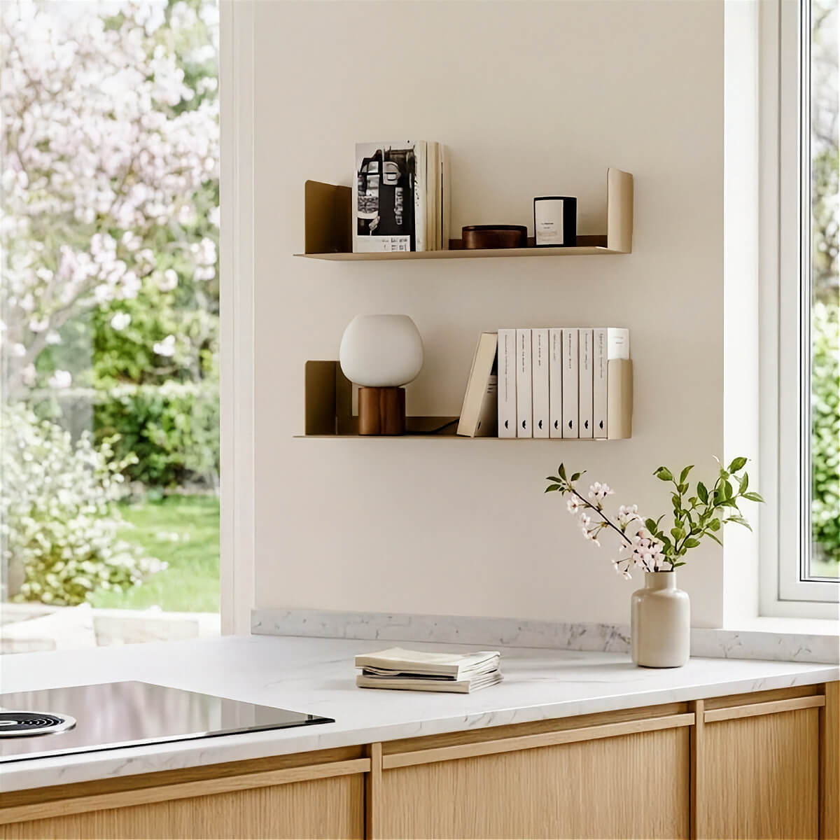 Étagère murale métallique Bergamo 97 cm – pour livres-1
