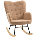 Fauteuil à bascule en bouclette marron – Sienna