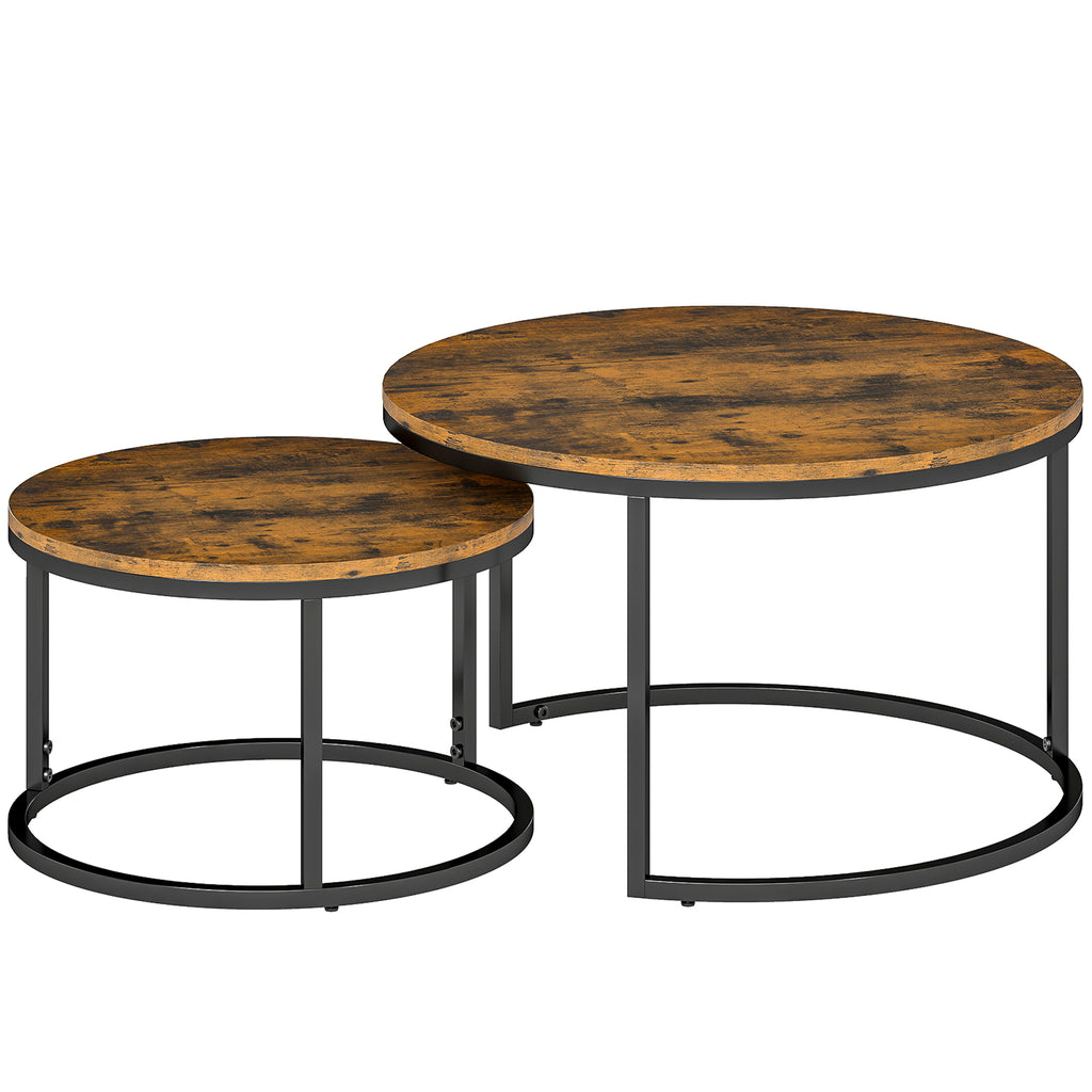 Tables basses gigognes brun rustique – Soren-0