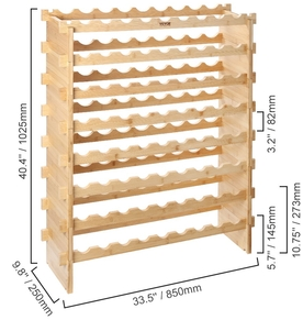 Casier à vin modulaire et empilable pour 72 bouteilles