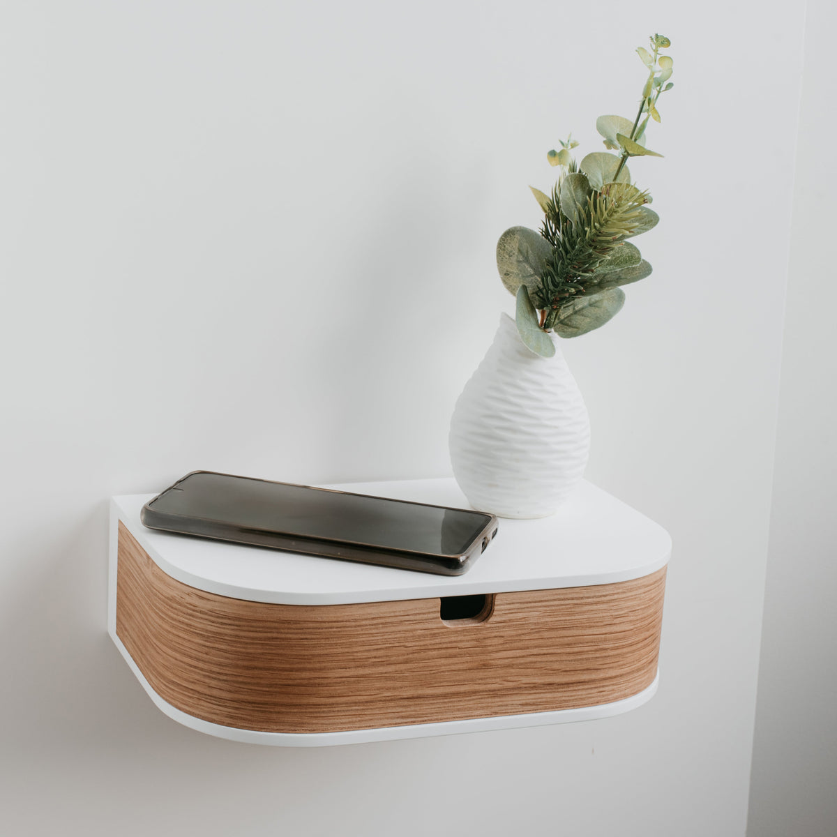 Chevet suspendu avec tiroir – Bois – 4 coloris | Shelve