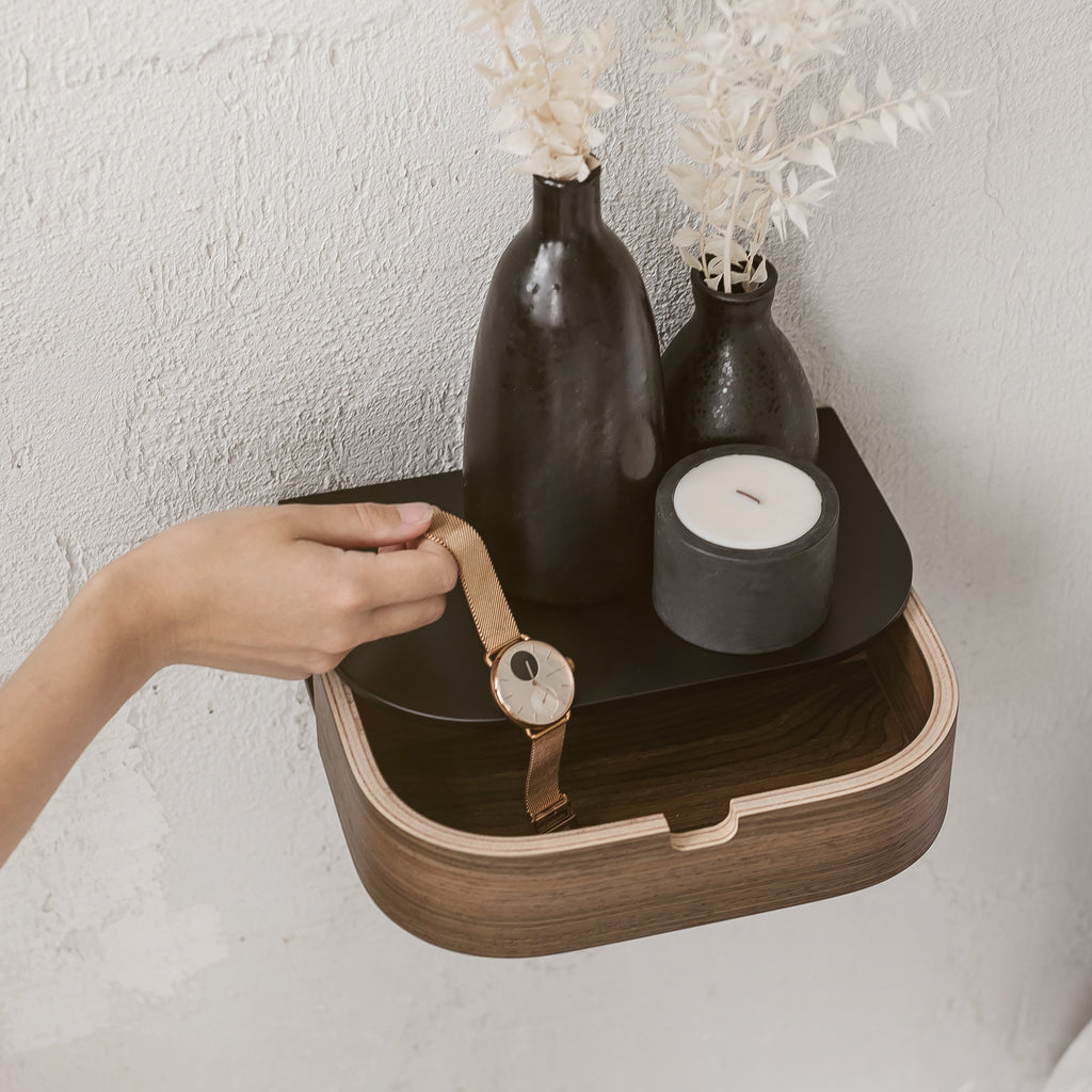 Chevet suspendu avec tiroir – Bois – 4 coloris | Shelve