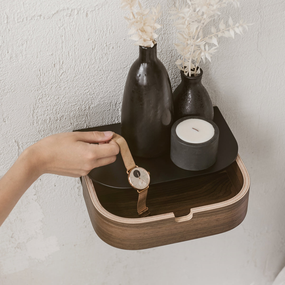 Chevet suspendu avec tiroir – Bois – 4 coloris | Shelve