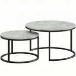 Tables basses gigognes effet ciment gris – Soren-0
