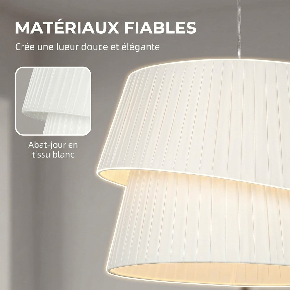 Suspension 3 lumières blanc et doré – Elara-6