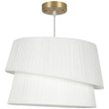 Suspension 3 lumières blanc et doré – Elara-0