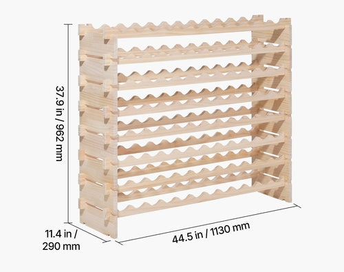 Casier à vin modulaire empilable pour 96 bouteilles
